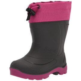 Kamik Girls Snobuster1 Snow Boot, Charcoal Magenta, 12 Little Kid