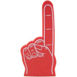 Giant Foam Finger 18 Inch- Number 1 Diy Blank Foam Hand For All Occasions - Cheerleading For Sports - Exciting Vibrant Colors Use As Celebration Pom Poms- Great For Athletics Local Sport Events Games