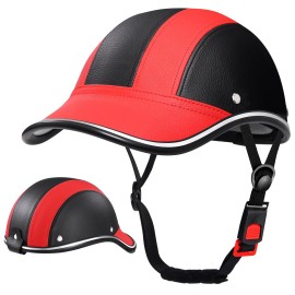 Frofile Bike Helmets For Adults - (Medium, Red) Urban Baseball Cap Style Bicycle Helmet For Men Women