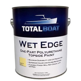 TotalBoat- Wet Edge Marine Topside Paint for Boats, Fiberglass, and Wood (Fighting Lady Yellow, Gallon)