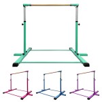 Glant Gymnastic Kip Bar,Horizontal Bar For Kids Girls Junior,3 To 5 Adjustable Height,Home Gym Equipment,Ideal For Indoor And Home Training,1-4 Levels,300Lbs Weight Capacity (Green)