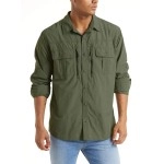 Tacvasen Mens Tactical Shirts Quick Dry Breathable Long Sleeve Hiking Shirts, 2Xl Green