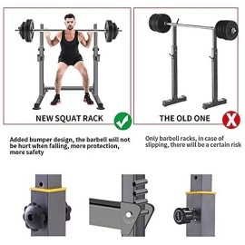 K Kingkang Adjustable Squat Rack Multi-Function Barbell Rack Dip Stand Barbell Stand Weight Lifting Rack Home Gym Fitness Weight Lifting Bench Press Dipping Station
