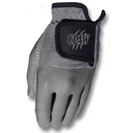 Caddydaddy Claw Pro Menas Golf Glove - Breathable, Long Lasting (Grey, Med, Worn On Right Hand)