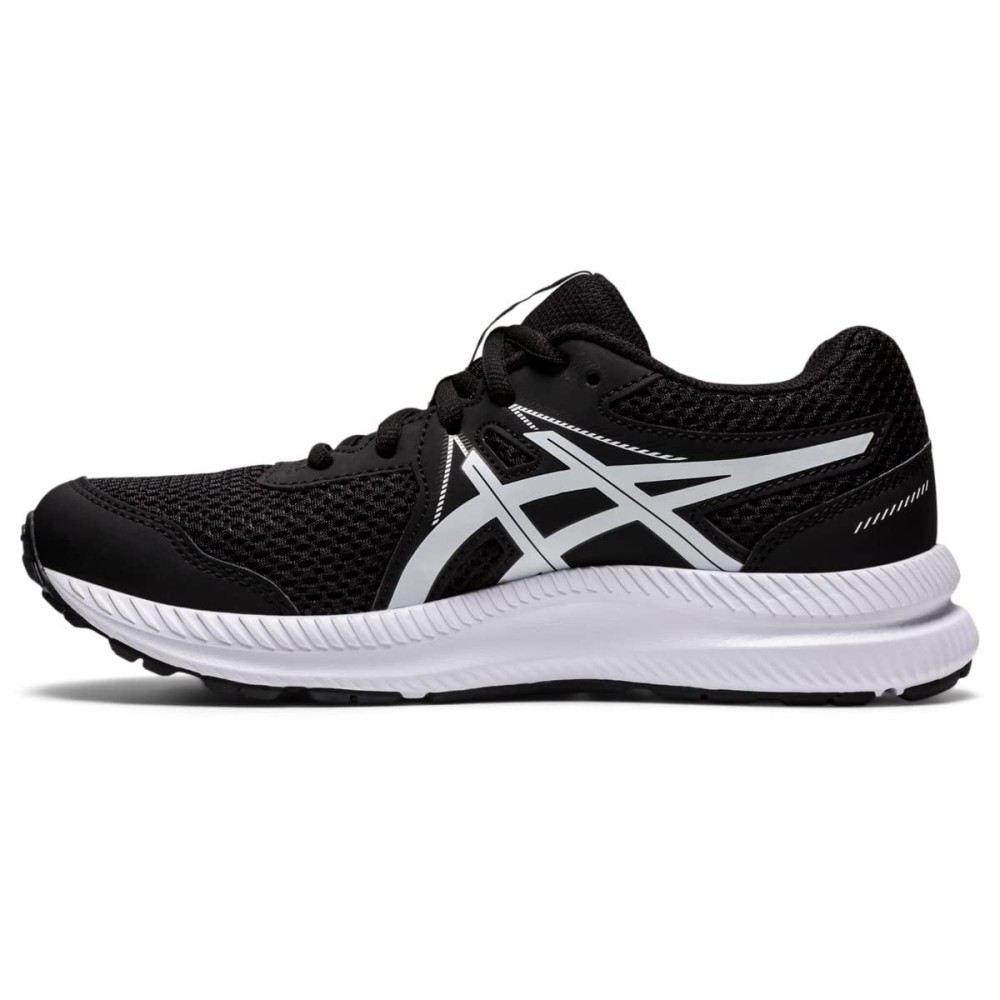 Asics Kids Contend 7 Grade School Running Shoe, 45, Blackwhite