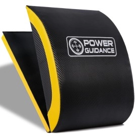Power Guidance Ab Exercise Mat - Sit Up Pad - Abdominal & Core Trainer Mat For Full Range Of Motion Ab Workouts (Black, 2)