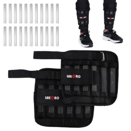 Adjustable Ankle Weights, Leg Wrist Weights, Removable Leg Weights For Men Women Fitness, Walking, Jogging, Workout, 1Pair 2 Pack (Max 11 Lbs)
