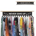 Premium Trophy And Medal Hanger Display Shelf 16Inchl,Metal Trophy Shelf With 20 Hooks Upgraded,Large Bamboo Trophy Board Display,Sturdy Trophy Shelf With Hooks For Medals Metal Wall Mount For Medals