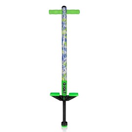 Flybar Pogo Stick For Kids, 40 To 80 Pounds, Perfect For Beginners, Easy Grip Foam Handles, Anti-Slip Foot Pegs, Outdoor Toys For Boys, Jumper Toys For Girls, Outside Toys For Kids (Jolt, Tie Dye)