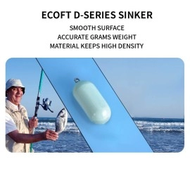 Ecoft Lead Free Fishing Sinkers And Weights Coated Raindrop Weights Bank Sinkers Deep Drop Weights 80G-1000G Assorted Sizes In Bag Fishing Weights Drop Shot For Bottom Fishing Saltwater Freshwater