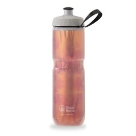 Polar Bottle Sport Insulated Water Bottle - BPA-Free, Sport & Bike Squeeze Bottle with Handle (Fly Dye - Blood Orange, 24 oz)