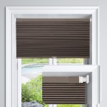 Lazblinds Cordless Cellular Shades No Tools No Drill Blackout Cellular Blinds For Window Size 45 W X 64 H, Dark Coffee