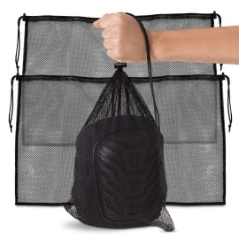 10Pcs Mesh Bags Drawstring for Storage of Small and Medium Sized Items - Multipurpose Mesh Bag With Drawstring - Cord Lock Mesh Drawstring Bags for Carrying Goods Traveling or Camping mubuddy