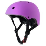 Youth Skateboard Bike Helmet For Boy And Girl, Lightweight Adjustable, Multi-Sport For Bicycle Skate Scooter (Purple, Medium)