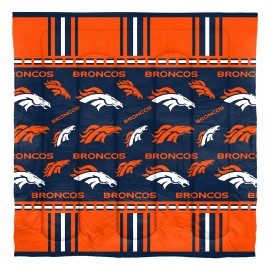 Northwest NFL Denver Broncos Unisex-Adult Bed in a Bag Set, Queen, Rotary