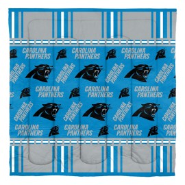 Northwest NFL Carolina Panthers Unisex-Adult Bed in a Bag Set, Queen, Rotary