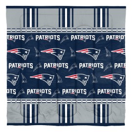 Northwest NFL New England Patriots Unisex-Adult Bed in a Bag Set, Queen, Rotary