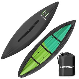 Libzaki 10.8-12Ft Kayak Cover Accessories, Waterproof & Uv Protection Sup Paddle Boards Cover For Indoor/Outdoor Storage-M-Black