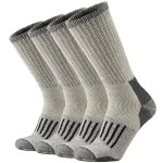 Sox Town Men'S Merino Wool Cushion Crew Socks Moisture Wicking Control For Outdoor Hiking Work Boot Thermal Warm All Seasons(Black Xl)