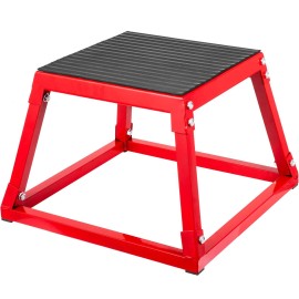 Vevor Plyometric Platform Box Fitness Exercise Jump Box Step Plyometric Box Jump For Exercise Fit Training (121824Red) (12 Height)