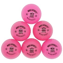 Mozi Sports Wind Cricket Balls - Indoor & Outdoor Soft Training Cricket Ball For Coaching Practice (Red)