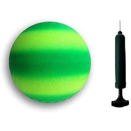 85 Inch Playground Balls Red, Blue, Green, Yellow And Rainbow (1 Ball, Green Rainbow Pump)