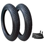 (2 Sets) 18 X 2.125 Kids Bike Replacement Tires And Tubes - Compatible With Most 18 Kids Bikes Like Royalbaby, Joystar, And Dynacraft - Made From Bpa/Latex Free Butyl Rubber