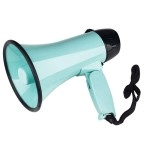 Mymealivos Portable Megaphone Bullhorn 20 Watt Power Megaphone Speaker Voice And Siren/Alarm Modes With Volume Control And Strap (Teal)