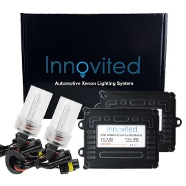 Innovited H4-3 9003 Pink Bi Xenon Hilo Hid Xenon Bulb X 1 Pair Bundle With 2 X 55W Canbus Error Free Performance Digital Ballast