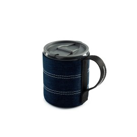 Gsi Outdoors Infinity Lightweight Neoprene Backpacker Neoprene Mug For Camping And Backpacking - 17 Oz - Heathered Blue