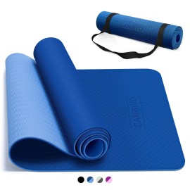 Cambivo Yoga Mat For Women Men Kids, 1/3 & 1/4 & 2/5 Inch Extra Thick Yoga Mat Non Slip, 72