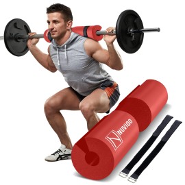 Barbell Pad Squat Pad For Lunges And Squats - Hip Thrust Pad For Standard And Olympic Bars - Provides Cushion To Neck And Shoulders While Training