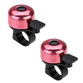 Paliston Bike Bell Bicycle Bell Crisp Sound for Adults Kids Boys Girls Pink & Pink
