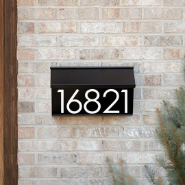Diggoo 5 Reflective Mailbox Numbers Sticker Decal Die Cut Classic Style Vinyl Number Self Adhesive 2 Sets For Mailbox, Signs, Window, Door, Cars, Trucks, Home, Business, Address Number