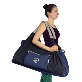 Joynwell Large Yoga Mat Bag For Thick Mats, Blocks And Bolster With Water Bottle Holder, Full Zipper, Mat Straps, 3 Zip Pockets - 12 Oz Durable Yoga Bag For Men