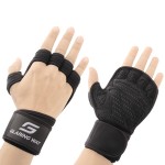 Glaring Way Weight Lifting Gloves With Built-In Wrist Wrap For Exercise, Full Palm Protection & Extra Grip Workout Gloves For Men&Women (Small)
