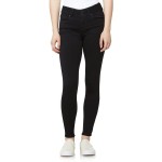 Wallflower Womens Ultra Skinny Mid-Rise Insta Soft Juniors Jeans (Standard And Plus), Blacklogan, 5 Short