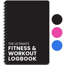 Ultimate Fitness Journal & Gym Workout Log Book 6 X 8 Inches] Track 100 Workouts - Exercise, Weightlifting & Training Diary For Men & Women - Set Goals & Track Progress (Black)