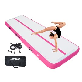 Dwzdd Gymnastics Air Mat 10Ft13Ft16Ft20Ft Tumbling Mat Inflatable Gymnastics Tumble Track For Homegymtrainingcheerleadingwater With Electric Pump