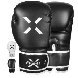 Fightx Boxing Gloves For Men Women Mma Heavy Bag Gloves For Adults Boxing Gloves Men Lightweight Punching Bag Boxing Gloves For Training Sparring Boxing Gloves Kickboxing Gloves (Blackwhite, 10Oz)