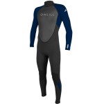 Oneill Mens Reactor Ii 32Mm Back Zip Full Wetsuit, Blackabyss, Medium