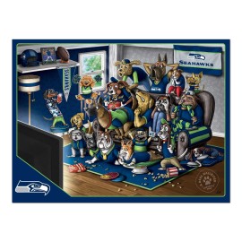 YouTheFan NFL Seattle Seahawks Purebred Fans 500pc Puzzle - A Real Nailbiter