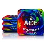 Cluster Flux Rainbow (Set Of 4 Bags) Ace Pro Stamped Professional Cornhole Bags Cluster Pad Technology Dual Sided Slick Stick All Weather