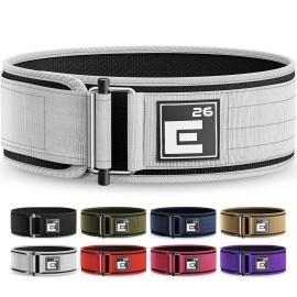 Self-Locking Weight Lifting Belt Premium Weightlifting Belt For Serious Functional Fitness, Weight Lifting, And Olympic Lifting Athletes Lifting Belt For Men And Women (Extra Small, White)