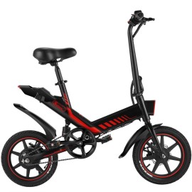 Sailnovo Electric Bicycle, 14'' Electric Bike For Adults And Teenagers With 18.6Mph 45Miles Waterproof Folding Electric Bike With Built-In 36V 10.4Ah Lithium-Ion Battery Throttle & Pedal Assist