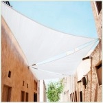 Colourtree Ctaprt10 Order To Make Custom Size 18 X 23 X 292 White Right Triangle Sun Shade Sail Canopy Mesh Fabric Uv Block - Commercial Heavy Duty - 190 Gsm - 3 Years Warranty