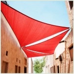 Colourtree Ctaprt10 Order To Make Custom Size 18 X 23 X 292 Red Right Triangle Sun Shade Sail Canopy Mesh Fabric Uv Block - Commercial Heavy Duty - 190 Gsm - 3 Years Warranty