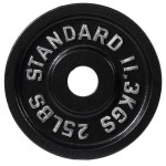 Balancefrom Cast Iron Plate Weight Plate For Strength Training And Weightlifting, Olympic Size, 2-Inch Center, 25Lb Single