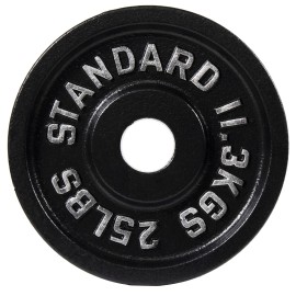 Balancefrom Cast Iron Plate Weight Plate For Strength Training And Weightlifting, Olympic Size, 2-Inch Center, 25Lb Single