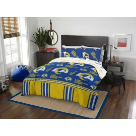 The Northwest Company NFL Los Angeles Rams Bed in a Bag Set, Queen, Rotary Legacy